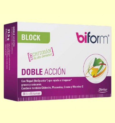 Biform Block Doble Acción - Control de Peso - Biform - 30 cápsulas