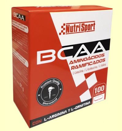BCAA Aminoácidos Ramificados - Nutrisport - 100 cápsulas