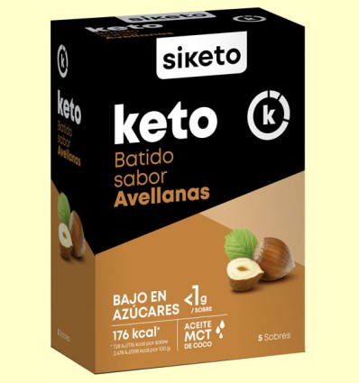 Keto Batido sabor Avellana - Siketo - 5 sobres
