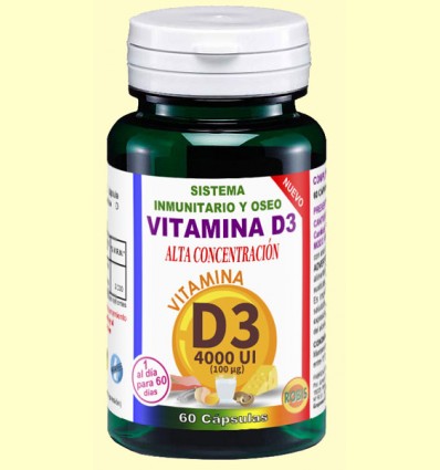 Vitamina D3 4000 UI - Robis - 60 cápsulas