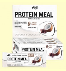 Protein Meal - Barritas Proteicas sabor Coco con Chocolate - PWD - 12 barritas