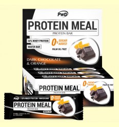 Protein Meal - Barritas Proteicas sabor Chocolate y Naranja - PWD - 12 barritas