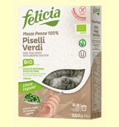 Mezze Penne Piselli Verdi Bio - Macarrón de Guisantes - Felicia - 250 gramos