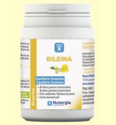 Bileina - Aceite de Onagra virgen y vitamina E natural - Nutergia - 180 perlas