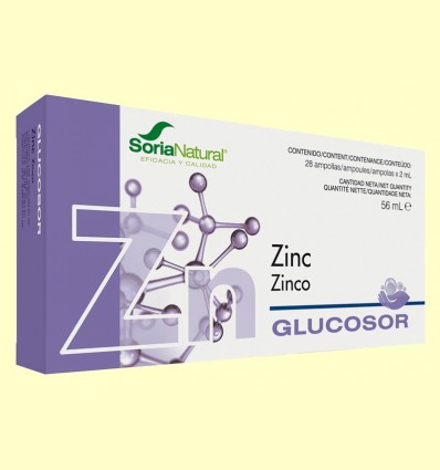 Glucosor Zinc - Soria Natural - 28 ampollas