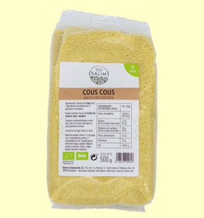 Cous Cous Blanco - Sémola de trigo duro - Eco-Salim - 500 gramos