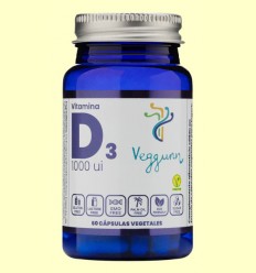 Vitamina D3 1000UI - Veggunn - 60 cápsulas