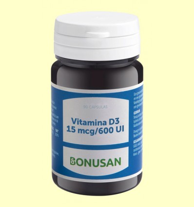 Vitamina D3 15mcg 600 UI - Bonusan - 90 cápsulas