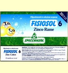 Fisiosol 6 Zinc Cobre - Specchiasol - 20 ampollas