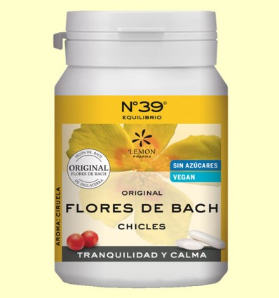 Chicles Originales Flores de Bach - Tranquilidad y Calma - Lemon Pharma - 60 gramos