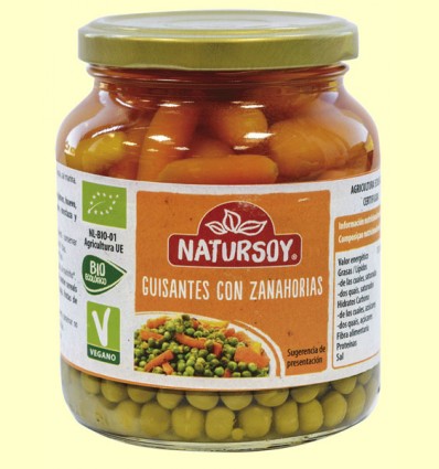 Guisantes con Zanahorias - Natursoy - 350 gramos