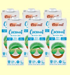Bebida de Coco Nature Calcio Bio - EcoMil - Pack 6 x 1 litro