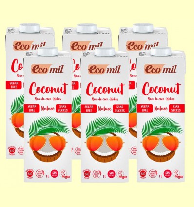 Bebida de Coco Nature Bio - EcoMil - Pack 6 x 1 litro