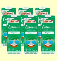 Leche de Coco Agave Original Bio - EcoMil - Pack 6 x 1 litro