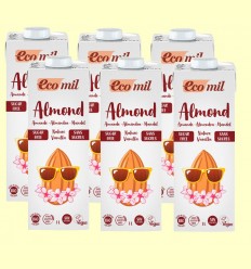 Bebida de Almendras y Vainilla Bio Nature sin Azúcares - EcoMil - Pack 6 x 1 litro