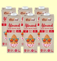 Almond Classic Nature Sin Azúcar Bio - EcoMil - Pack 6 x 1 litro