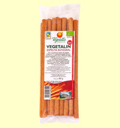 Bastoncitos de Pan de Espelta Integral Vegetalín Bio - Vegetalia - 60 gramos