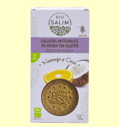 Galletas de Avena con Naranja y Coco Bio - Eco-Salim - 135 gramos