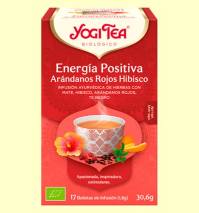 Energía Positiva Arándanos Rojos e Hibisco Bio - Yogi Tea - 17 infusiones