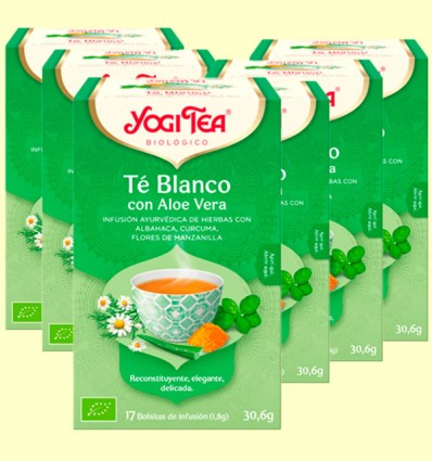 Té Blanco con Aloe Vera Bio - Yogi Tea - Pack 6 x 17 infusiones