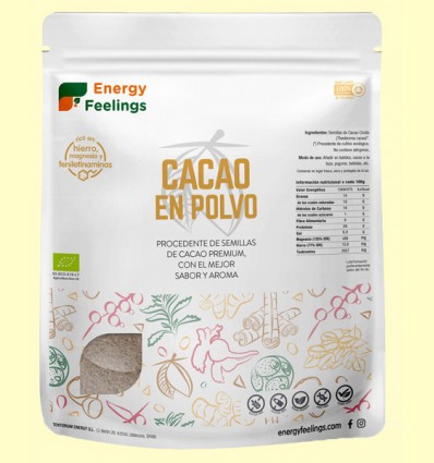 Cacao en Polvo Eco - Energy Feelings - 1 kg