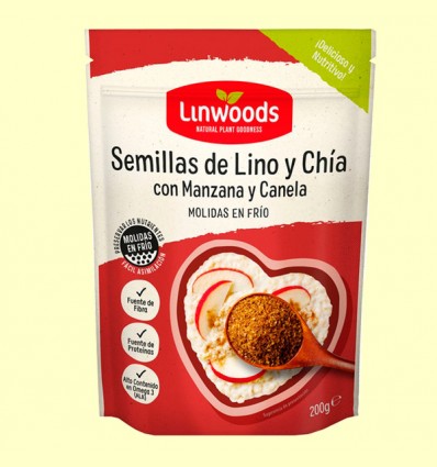 Semillas de Lino con Chia Manzana y Canela Molidas Bio - Linwoods - 200 gramos