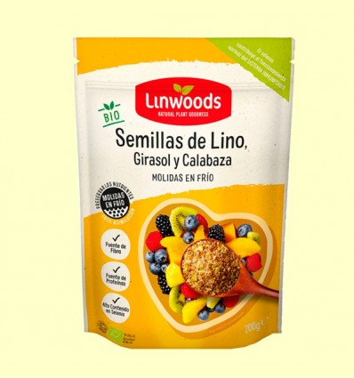 Semillas de Lino Girasol y Calabaza Molidas Bio - Linwoods - 200 gramos