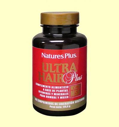Ultra Hair Plus con MSM - Natures Plus - 60 comprimidos