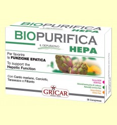 Biopurifica Hepa - Depurativo - Gricar - 30 cápsulas