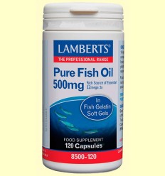 Aceite de Pescado puro 500 mg - Lamberts - 120 cápsulas