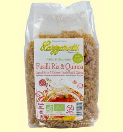 Espiral Bio de Arroz y Quinoa - Lazzaretti - 250 gramos