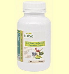 Café Verde con Garcinia, Chitosán y Cromo - Sotya - 90 cápsulas de 650 mg