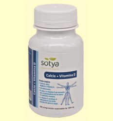 Calcio + Vitamina D - Sotya - 100 comprimidos masticables