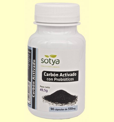 Carbón Activado con Probióticos - Sotya - 90 cápsulas
