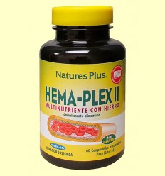 Hema-Plex II - Complejo de hierro - Natures Plus - 60 comprimidos