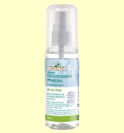Desodorante Mineral Spray Aloe Vera - Corpore Sano - 80 ml