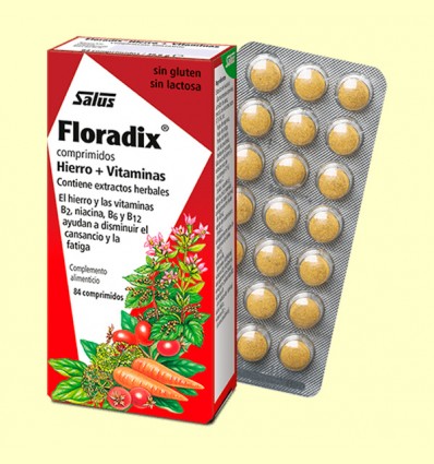 Floradix - Complejo de hierro - Salus - 84 comprimidos 