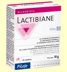 Lactibiane Niño - Cepas micobióticas y vitamina D - PiLeJe - 10 sobres