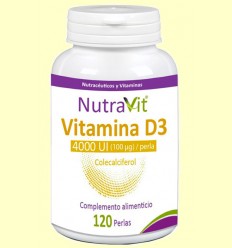 Vitamina D3 - NutraVit - 120 perlas