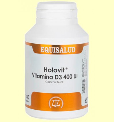 Holovit Vitamina D3 400 UI - Equisalud - 180 cápsulas