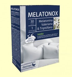Melatonox - Melatonina, Valeriana y Triptófano - Dietmed - 30 comprimidos