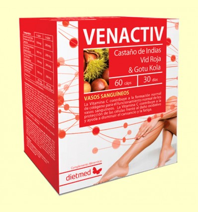 Venactiv - Piernas cansadas - Dietmed - 60 cápsulas 