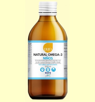 Natural Omega 3 Niños - Puro Omega - 200 ml