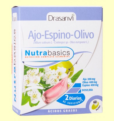 Ajo, Espino y Olivo Nutrabasics - Drasanvi - 60 perlas