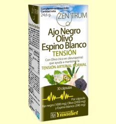 Zentrum Ajo Negro, Olivo y Espino Blanco - Tensión arterial - Ynsadiet - 30 cápsulas