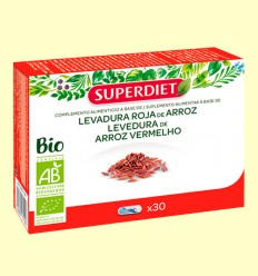 Levadura de Arroz Rojo Bio - Colesterol - Super Diet - 30 cápsulas