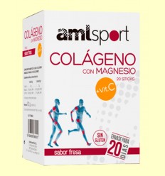 Colágeno con Magnesio y Vit C Sabor fresa - amlsport - 20 sticks