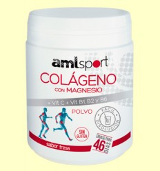Colágeno con Magnesio Polvo Sabor Fresa - amlsport - 350 gramos