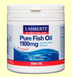 Aceite de Pescado Puro 1100 mg - Lamberts - 120 cápsulas