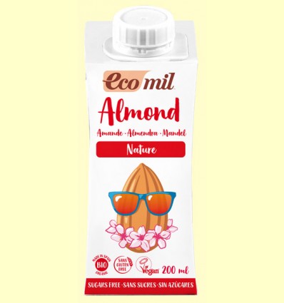 Bebida de Almendras Sin Azúcar Bio - EcoMil - 200 ml